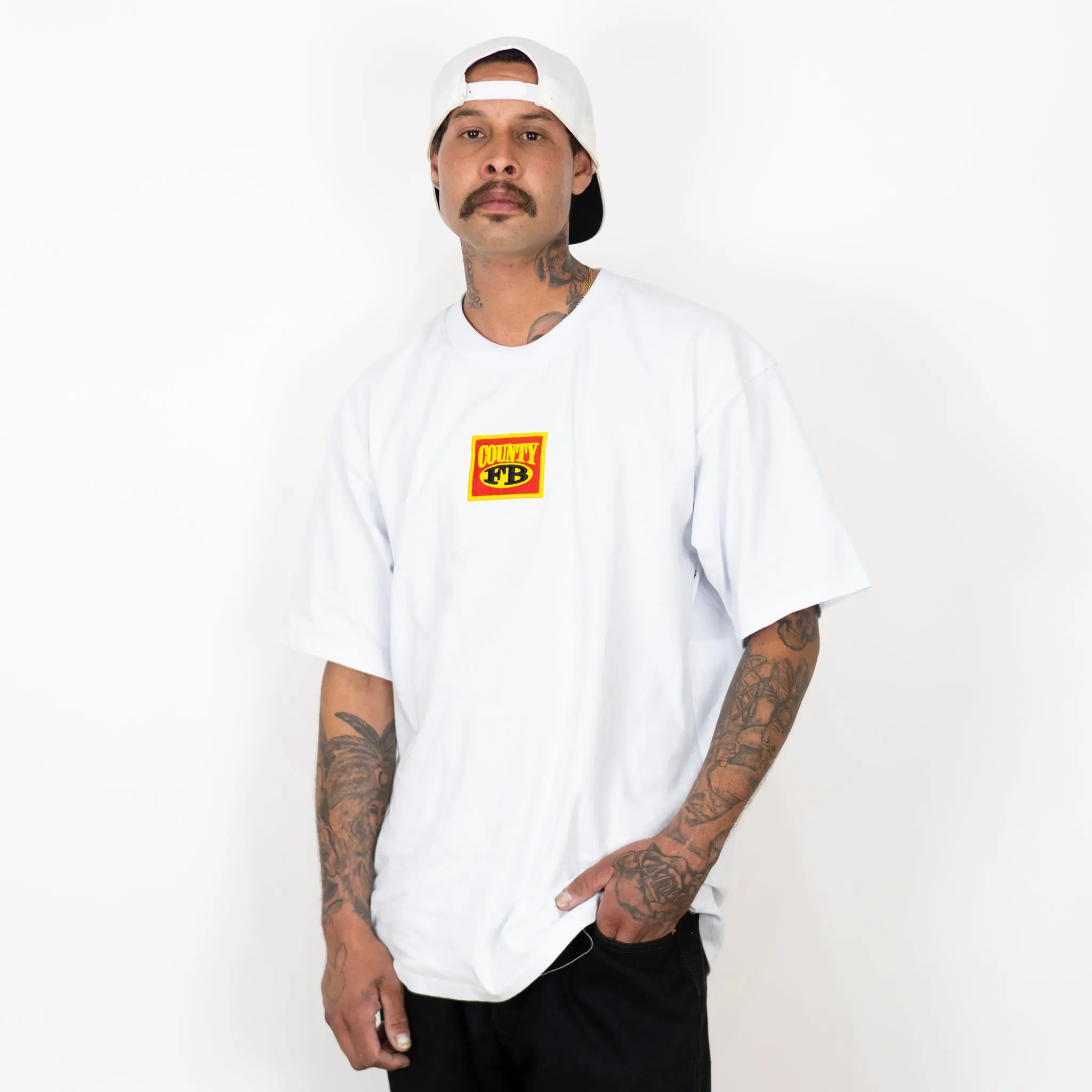 FB County Embroidered Box Logo Heavy Hard T-Shirt FB County Embroidered Box Logo Heavy Hard T-Shirt