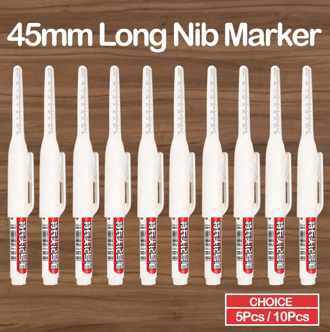 45mm Long Nib Paint Marker Pen, Essential Home Toolbox Marking Tool, Fine Tip Marker for Metal/Wood/Tile Projects, Hand Tool for Home Improvement, Marking Tools
