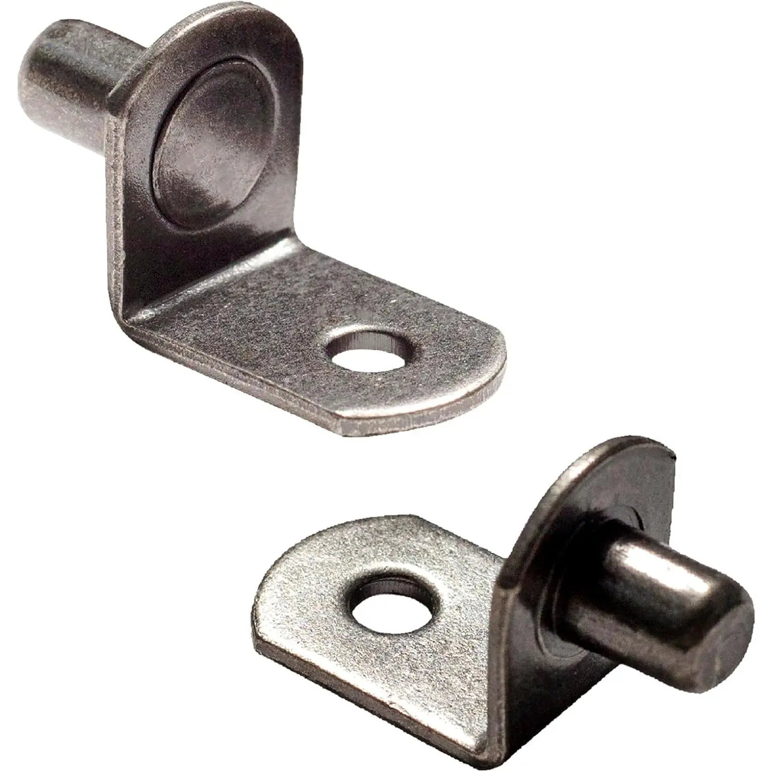 Shelf Support Pegs L-Shaped Shelf Pins 1/4 Inch (6.35mm) Diameter for Kitchen Cabinet Closet & Bookcase Shelves, 20 Pcs Gun Metal Color