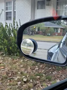 Car Blind Spot Mirrors 360° Wide Angle Adjustable Convex Rearview Mirror - Small Round Auxiliary Mirror (2 Pack)