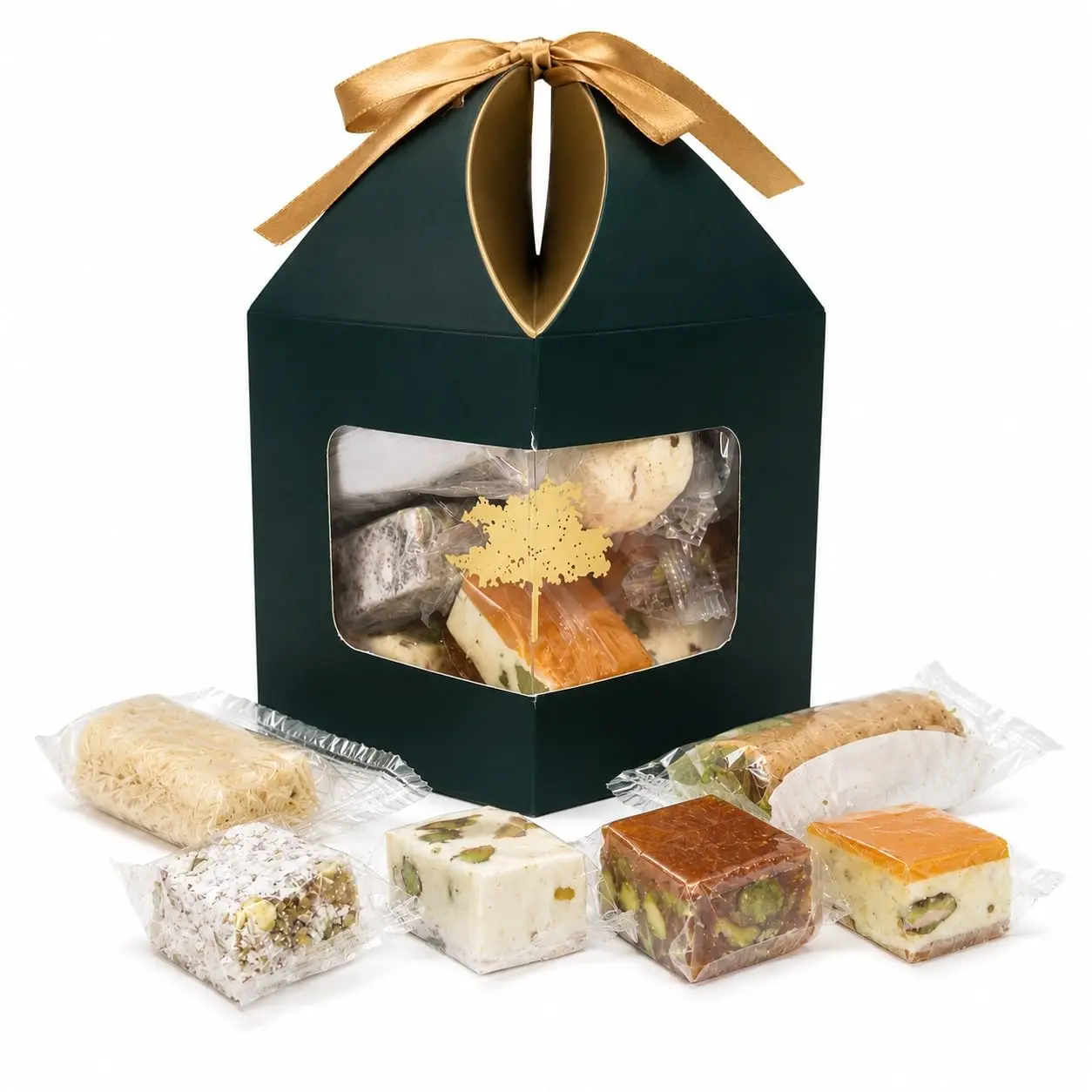 12 Piece Fancy Delight Candy Assortment Box – Mediterranean Sweets Collection (200g) – Pistachio, Nougat, Fruit & Biscuit Treats – Premium Arabic Gift Box for Special Celebrations & Parties
