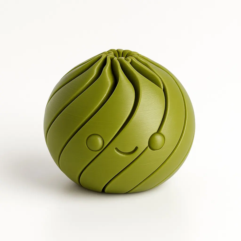 Dumpling Bun Figurine - Kawaii Desk Decor Buddy, Cute Squishy-Look Collectible for Home & Office