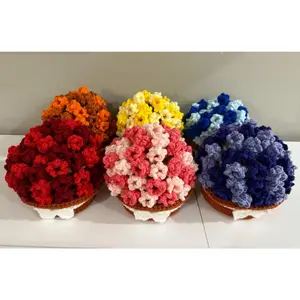 Crochet Flower Coasters - Flower Pot Coasters, Handmade coasters, Crochet Flowers, Crochet Coasters, Handmade Gift, Floral Decoration