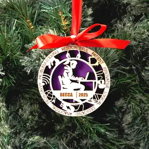 Personalized IT Christmas Ornament – Gift for Female IT or Programmer, Software Developer