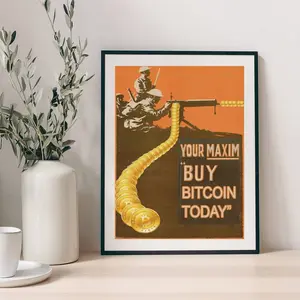 You Maxim Buy Bitcoin Today poster bitcoin Art Poster Home Decor Vintage Bitcoin Painting Wall Art Home Decor Christmas Gift