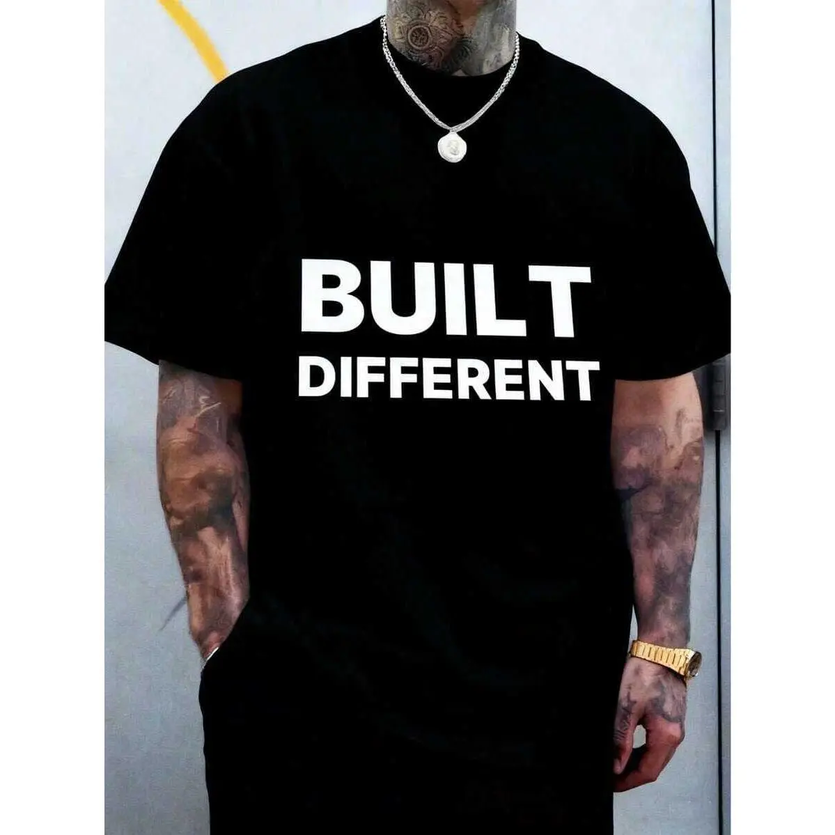Men's-Shirt, Classic Graphic-Shirt, Soft And Comfortable-Shirts Men, Script, 180g,% Cotton 126X