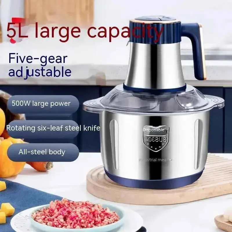1pc Multifunctional Electric Meat Grinder | Large Capacity Powerful Food Processor for Meat, Garlic, Vegetables