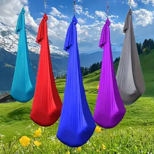 Adjustable Indoor Outdoor Elastic Swing Set, Includes Fixed Hardware, Yoga Hammock, Air Bed, Fabric Swing, Portable Swing Hammock, Perfect for Garden & Patio Use