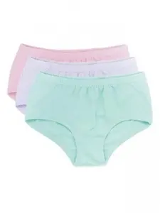 19199-3PK Unpinchable Hipster Cotton Panties, 3-Pack