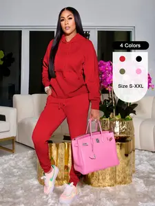 Women Tracksuit Casual Hoodies Sweatshirt Pant Set Lounge Wear Sport Suit  Autumn Winter Clothes, Tracksuit Sets