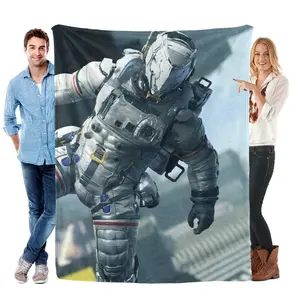Pragmata Astronaut Flannel Throw Blanket Soft Cozy Warm for Couch Bed Sofa All Season Gamer Gift
