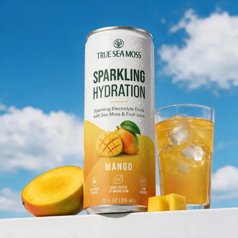 NEW - True Sea Moss Sparkling Hydration | Multiple Flavors – Fizzy Cans – Rich in Minerals & Vitamins – supports hydration
