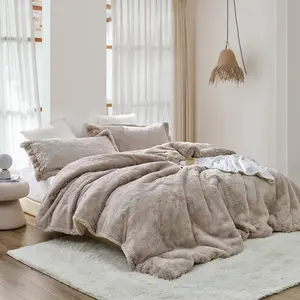 Chunky Bunny Bestie - Coma Inducer Oversized Comforter Set - Tan of Taupe