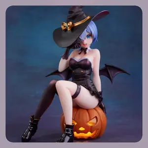 Zero Rem Halloween Magic Night Enchantress 18cm Anime Figure Statue Desktop Decoration Gift