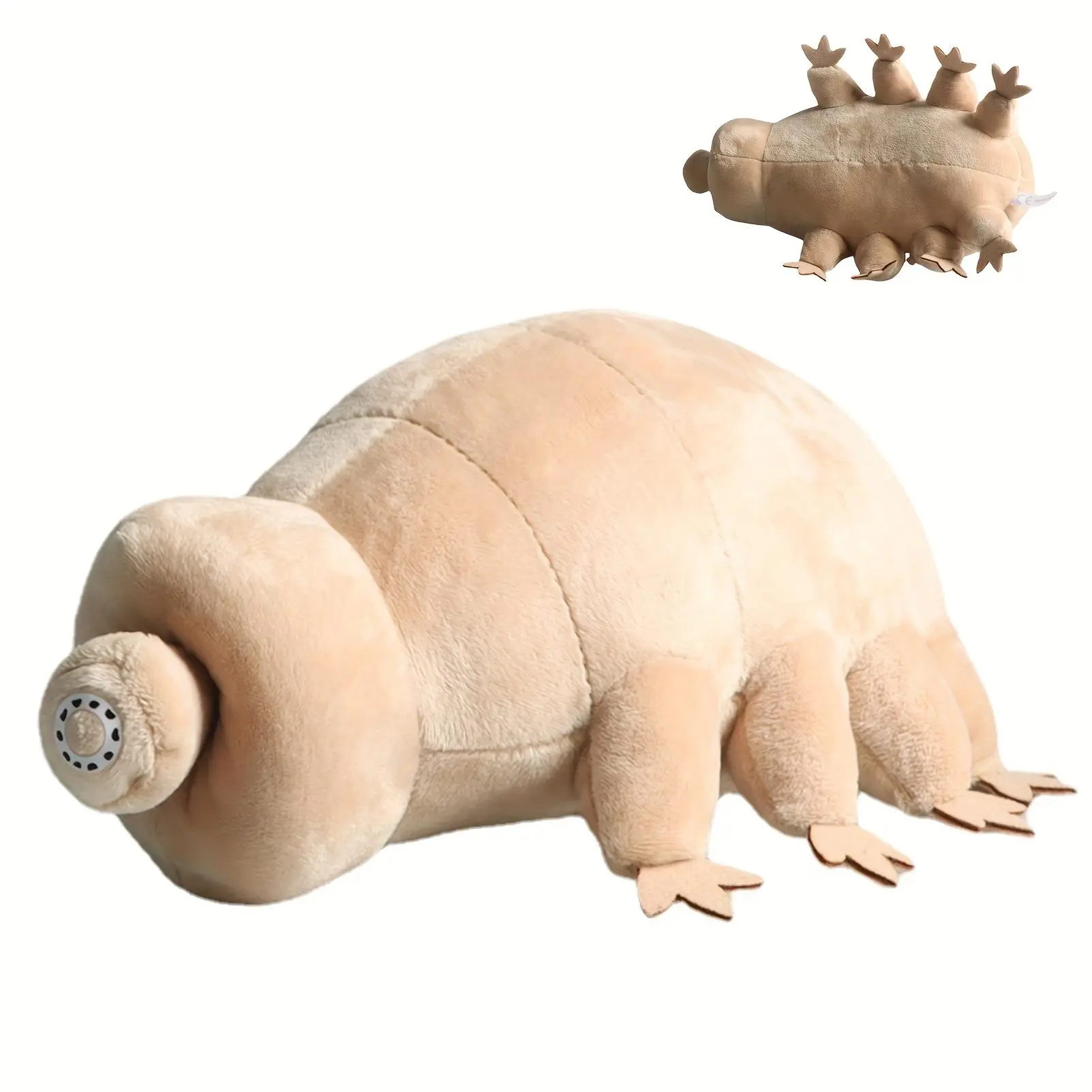 25cm Realistic Tardigrade Plush Toy - Soft Stuffed Water Bear Animal with Cuddly Body, Cuddly Legs, Science-Themed Doll for Kids' Birthday Gift, Bedtime Companion, Science & Animals & Nature Educational Toy