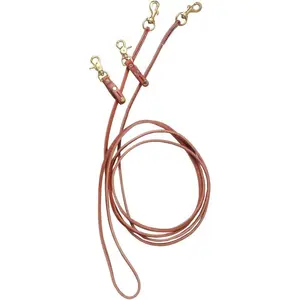 Split Reins with Braided Rawhide and Silver Barrels Light Oil