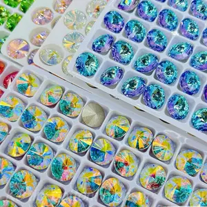 10mm Rivoli High Quality K9 Crystal Round Pointed Back Nail Art Rhinestone DIY&Jewelry Making Accessories