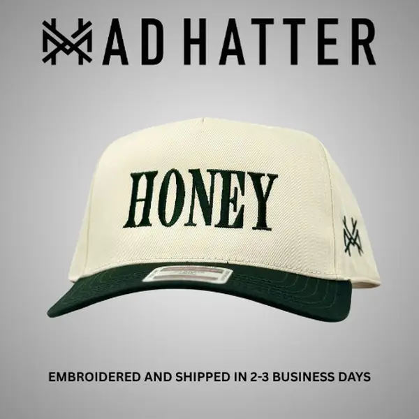 Honey Embroidered Trucker Hat