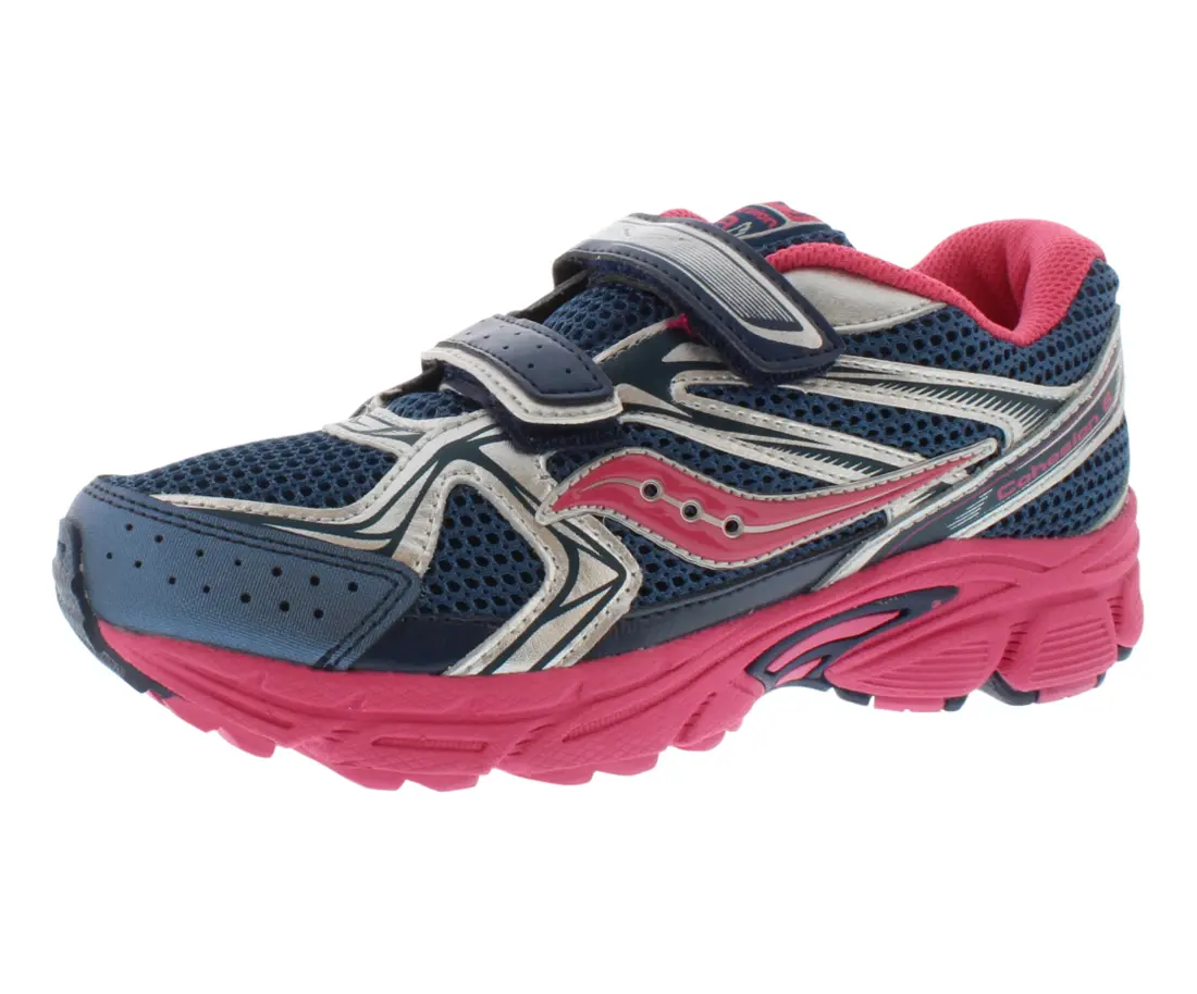 Saucony Girls' Cohesion 6 HL Athletic Running Shoes - Cushioned Kids Trainers with Hook and Loop Closure, Prop 65 Safe, No