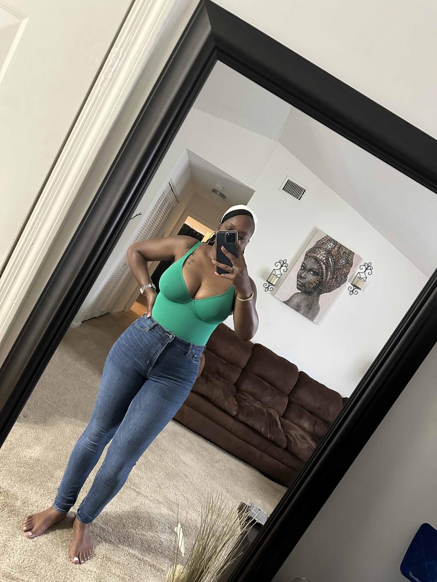 Item: Sleeveless Deep-V Neck Old Moss Green, L