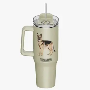 E&S - German Shepherd 40 oz Tumbler with Handle and Straw Lids