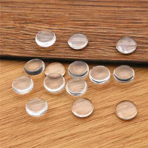 50pcs/lot 10MM Round Flat Back Clear Glass Cabochon, , Lose Money !!!(Z2-02)