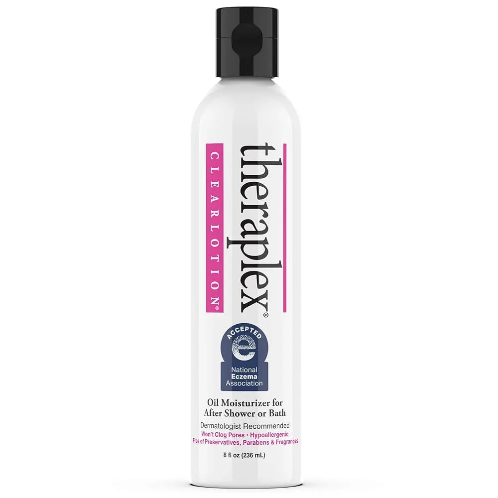 Theraplex Clear Emollient Lotion 8 Oz - Hypoallergenic, Fragrance Free Skincare for Sensitive Skin
