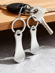 3pcs Anti-Lost Shopping Cart Tokens, Elegant Backpack Charms, Unique Keychain Accessories, Plain Style, All Seasons