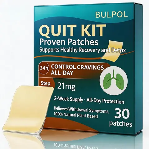 21-Day Natural Quit Recovery Kit, 30 Patches for Adults - Upper Body Application, $1 Replacement Guarantee, 24h Calm & Relaxation, Daily Habit Management Support
