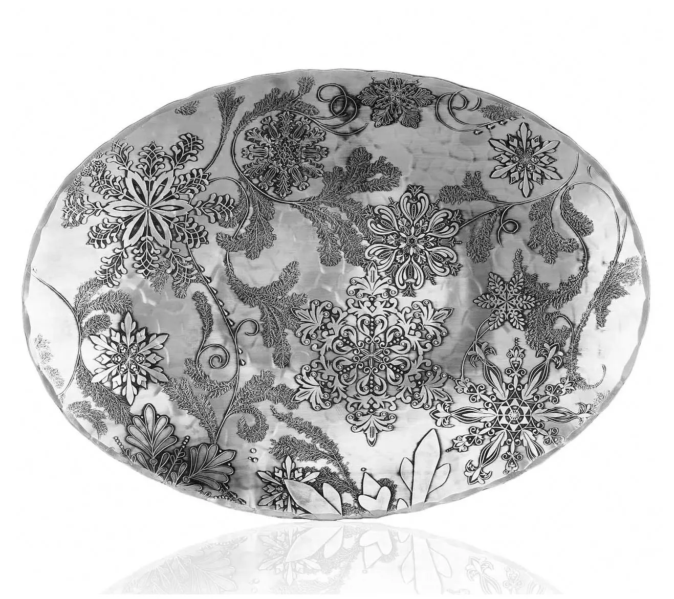 Wendell August Wintersong Design Small Oval Dish