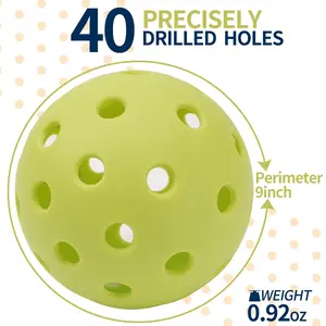 IANONI Sports Outdoor Pickleballs - X-40 Pickleball Balls - USA Pickleball (USAPA) Approved - Official US Open Ball - 4 Packs, 12 Packs,Bulk Packs of Pickleballs