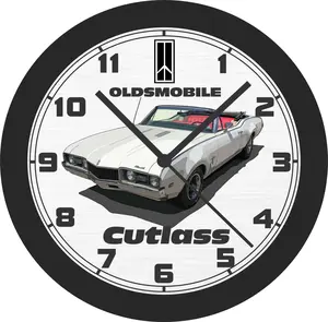 1968 Oldsmobile Cutlass Convertible Wall Clock - Perfect for Home, Office or Garage Decor
