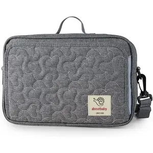 Baby Diaper Bag - Diaper Tote Baby Bag Nursery Bin for Diapers, Wipes & Toys Mini Diaper Bag for (Grey Flower)