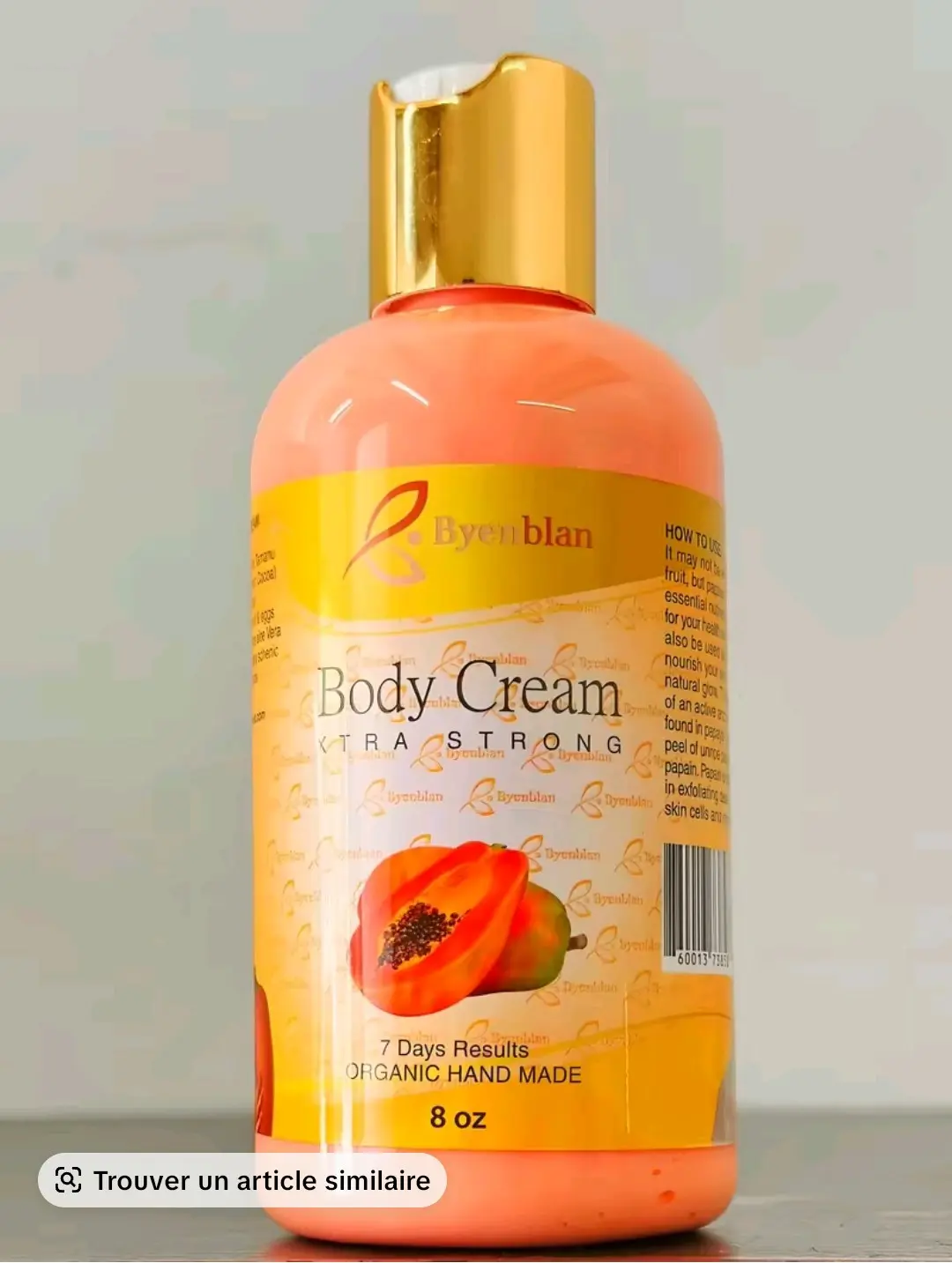Byenblan Papaya Body Cream 8 oz - 7 Days Results for Clean Your Body - Organic Hand Made - Tra Strong Byenblan Papaya Body Cream 8 oz - 7 Days Results for Clean Your Body - Organic Hand Made - Tra Strong