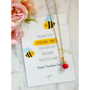 Teacher Appreciation Apple Necklace