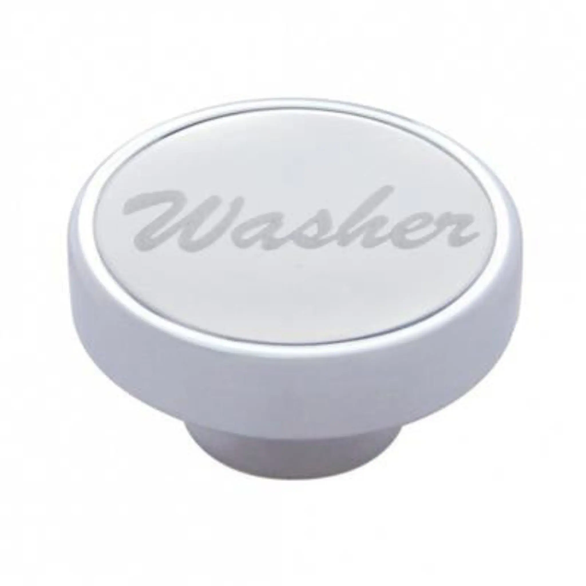 United Pacific Universal-Style Washer Dash Knob with Stainless Plaque, for Truck, Vehicle Dashboard Interior Decoration