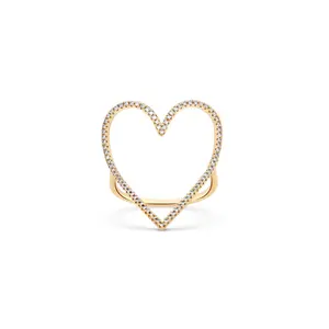 Open Heart Diamond Ring