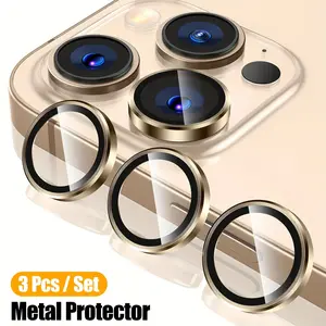 Phone Lens Protector, 3 Counts/set 9H Hardness Tempered Glass Phone Lens Protector, Phone Accessories Compatible with iPhone 16 Pro Max 16 Plus 15 14