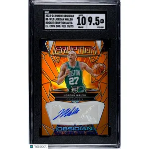 2023 Obsidian Jordan Walsh RE-WLS Rookie Eruption EE Orange Flood SGC 9.5 / 10