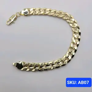 Bracelet Cuban Link Style Laminated-Gold 8 Inches 9 Millimeters for Adults Size Jewelry Accessory Elegance.