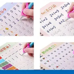 Magic Practice Book Set, Letters Numbers Pinyin Math Addition Subtraction, Gift for Friends and Family, Educational Toy