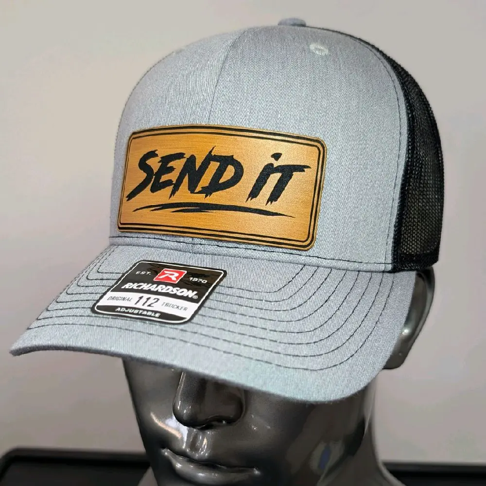 Send It Leather Patch Richardson 112 Trucker Hat | Tactical Military & First Responder Hat