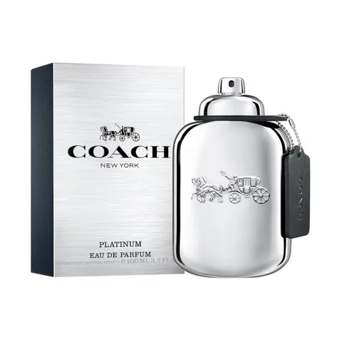 Coach Platinum Eau De Parfum for Men – Fresh Oriental Woody Cologne (2.0 oz / 3.3 oz)