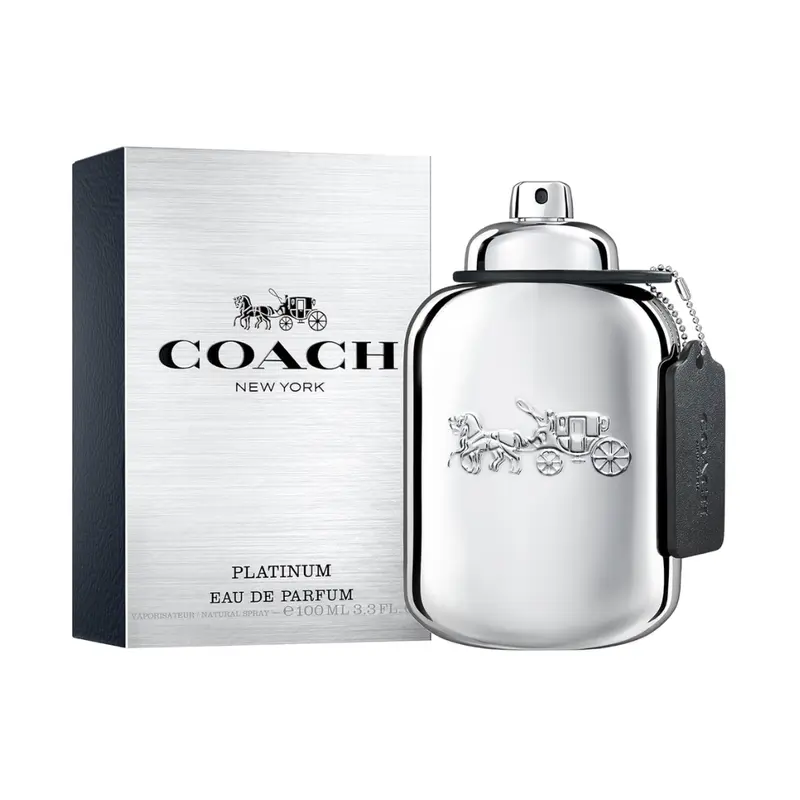 Coach Platinum Eau De Parfum for Men – Fresh Oriental Woody Cologne (2.0 oz / 3.3 oz)