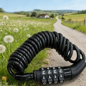 Multifunctional Password Lock for Bicycles and Motorcycles, Helmet Anti-Theft Lock, Long Password Lock, Universal Multifunctional Password Lock