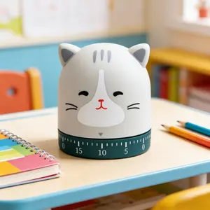 Kitchen & Study Multifunctional Timer for Kids | Cute Animal Mechanical Homework Reminder