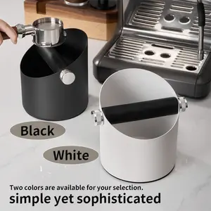 Mini Espresso Knockbox, Durable Stainless Steel, Easy Clean Coffee Waste Bin for Semi-Automatic Espresso Machines, Coffee Making Tool