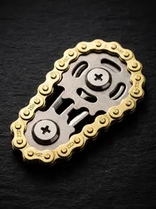 Metal Gear Chain Fidget Toy EDC Stress Relief Spinner Mechanical Hand Toy