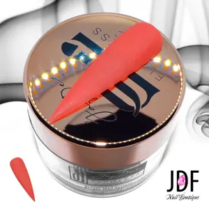 JDF Color Acrylic Powder 'True Red' 1oz/28g Premium Adhesion & Bubble-Free, Long Lasting, Non-Yellowing; Beginner/Advanced Nail Tech / Nail Artist / Manicurist