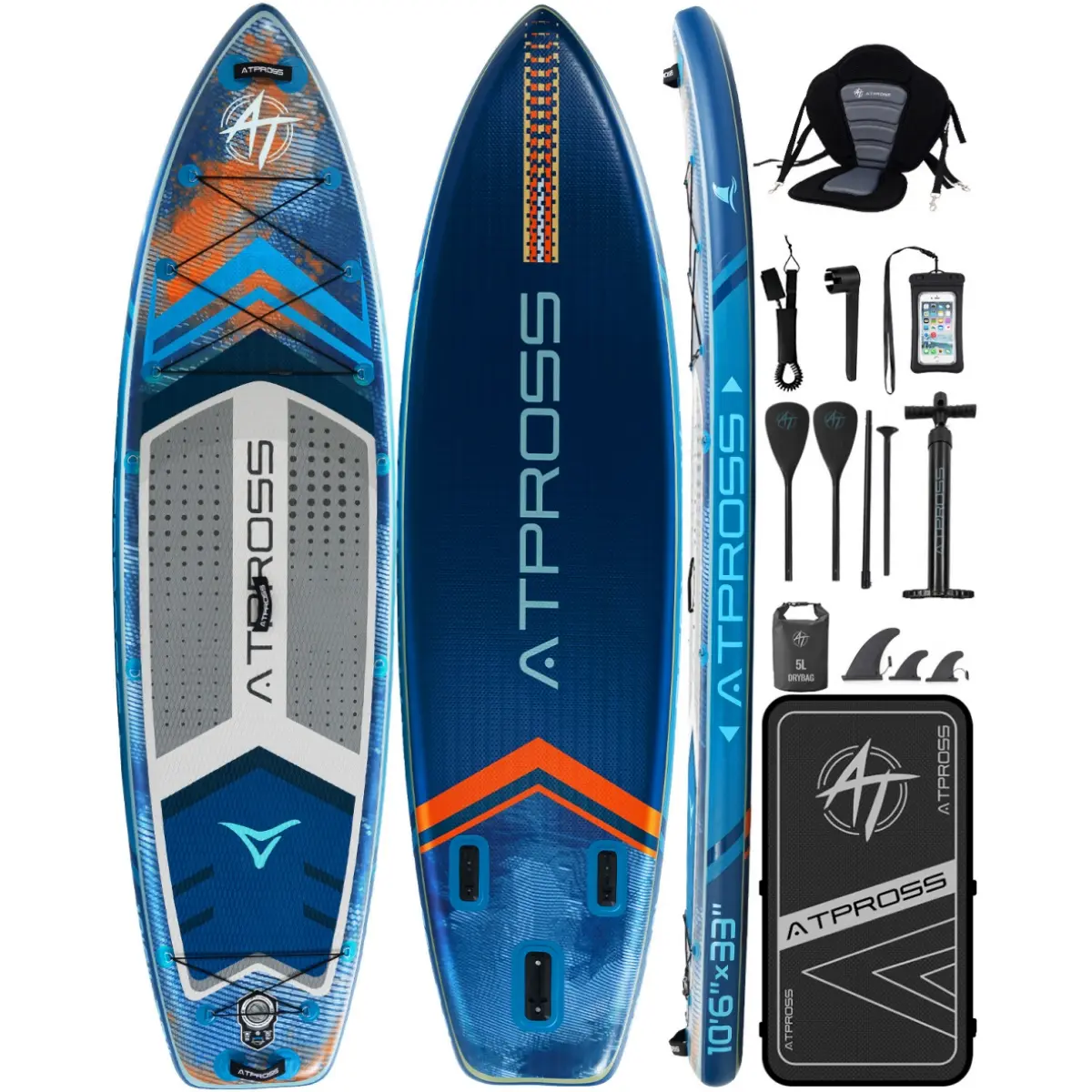 [DealsForYouDays] Pro Inflatable Paddle Board for Adults, 10'6" Extra Wide PVC SUP with 400lb Capacity, Non-Slip EVA Deck, Complete Kit Includes Kayak Seat and Bag, Outdoor Paddle, Fishing, Adjustable Paddle